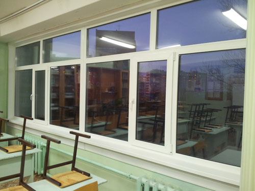 Пластиковые окна в школе Нахабино