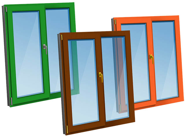 Цветные пластиковые окна - коричневые, серые по доступной цене фото Нахабино