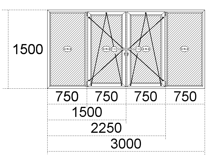 Стандартные окна ПВХ: размеры - высота и ширина Нахабино